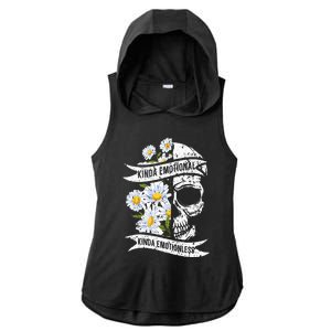 Kinda Emotional Kinda Emotionless Mental Health Ladies PosiCharge Tri-Blend Wicking Draft Hoodie Tank