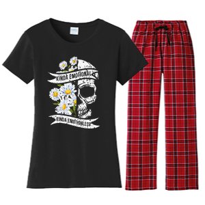 Kinda Emotional Kinda Emotionless Mental Health Women's Flannel Pajama Set