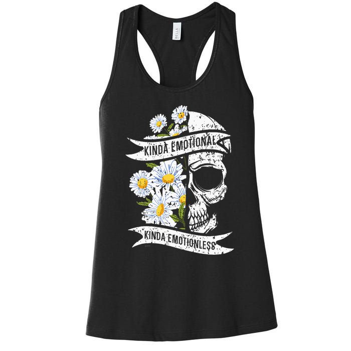 Kinda Emotional Kinda Emotionless Mental Health Women's Racerback Tank