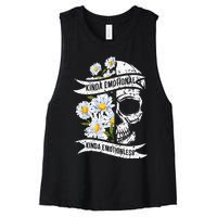 Kinda Emotional Kinda Emotionless Mental Health Women's Racerback Cropped Tank