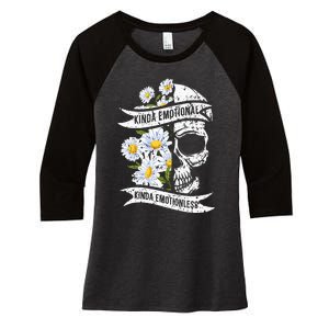 Kinda Emotional Kinda Emotionless Mental Health Women's Tri-Blend 3/4-Sleeve Raglan Shirt