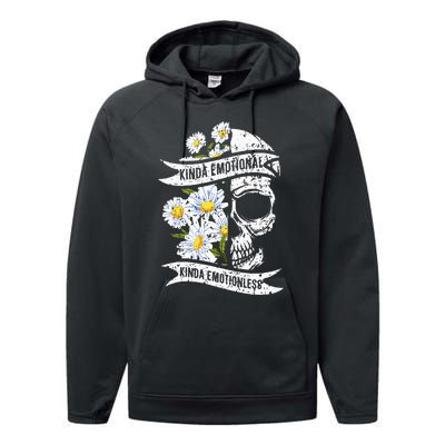 Kinda Emotional Kinda Emotionless Mental Health Performance Fleece Hoodie