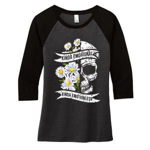 Kinda Emotional Kinda Emotionless Mental Health Women's Tri-Blend 3/4-Sleeve Raglan Shirt