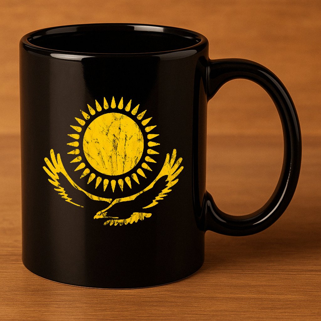 Kazakhstan Eagle Kazakh Roots Kazakhstan Crest Kazak 11oz C Handle Ceramic Mug