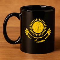 Kazakhstan Eagle Kazakh Roots Kazakhstan Crest Kazak 11oz C Handle Ceramic Mug