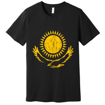 Kazakhstan Eagle Kazakh Roots Kazakhstan Crest Kazak Premium T-Shirt