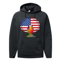 Kente African American Woman Performance Fleece Hoodie