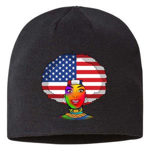 Kente African American Woman Sustainable Beanie