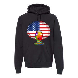 Kente African American Woman Premium Hoodie