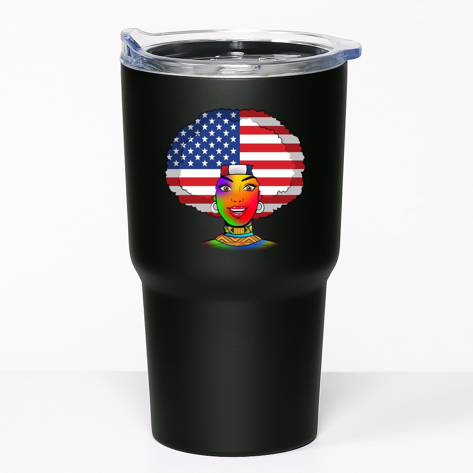 Kente African American Woman Tumbler