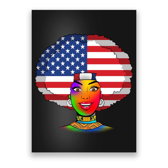 Kente African American Woman Poster