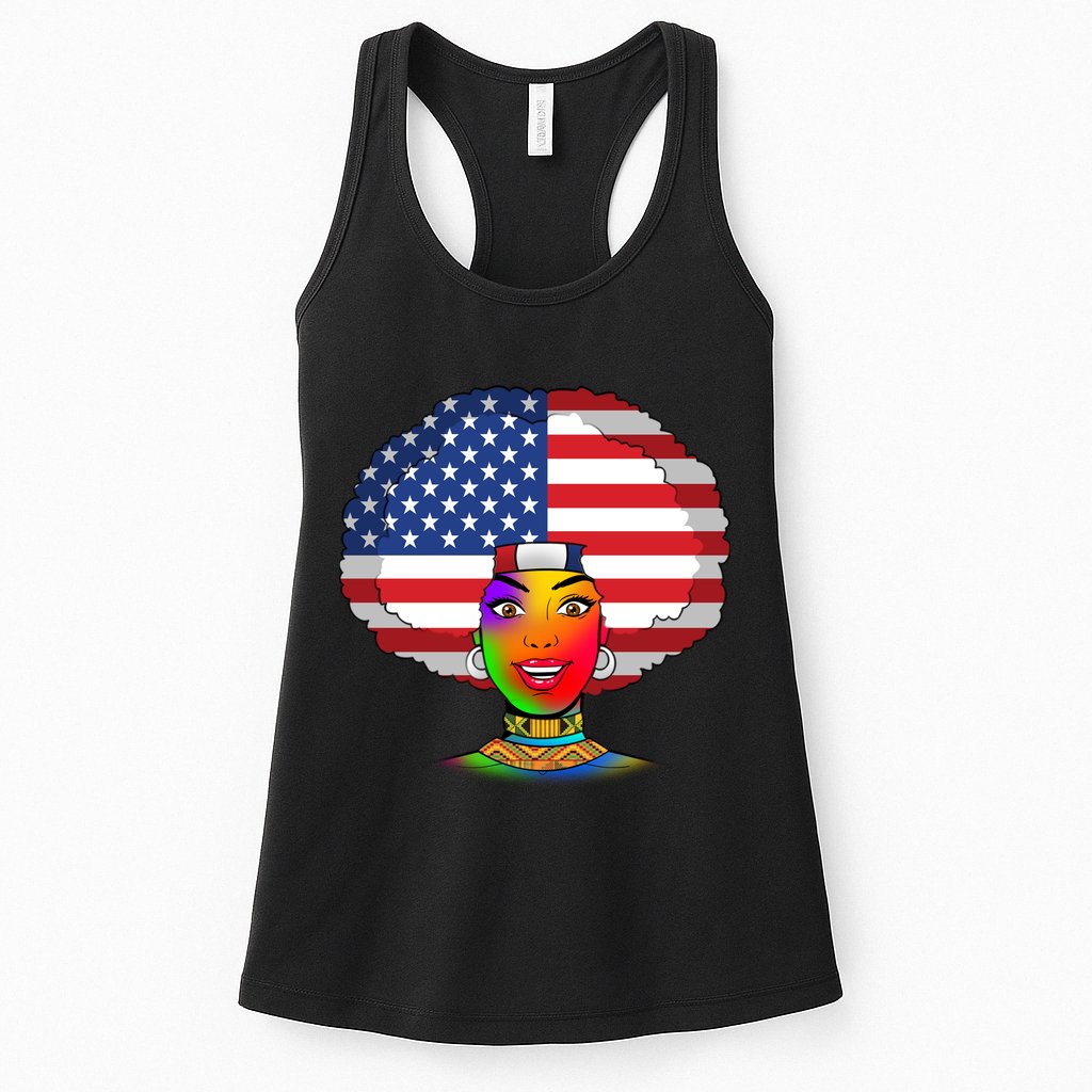 Kente African American Woman Womens Tank Top