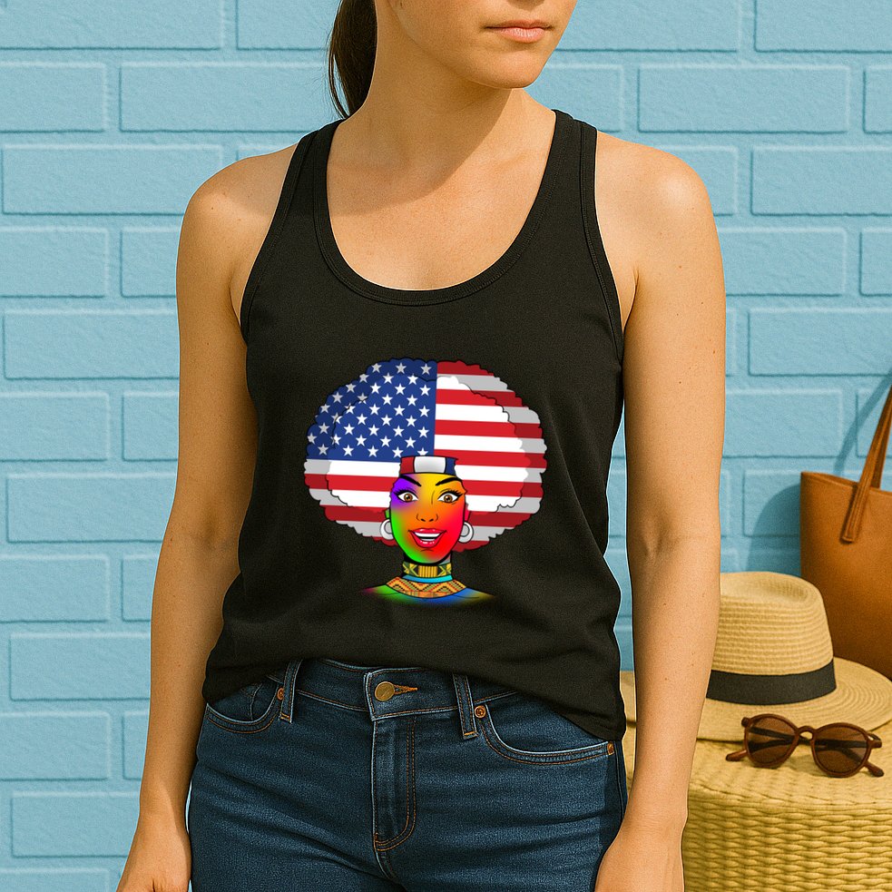 Kente African American Woman Womens Tank Top