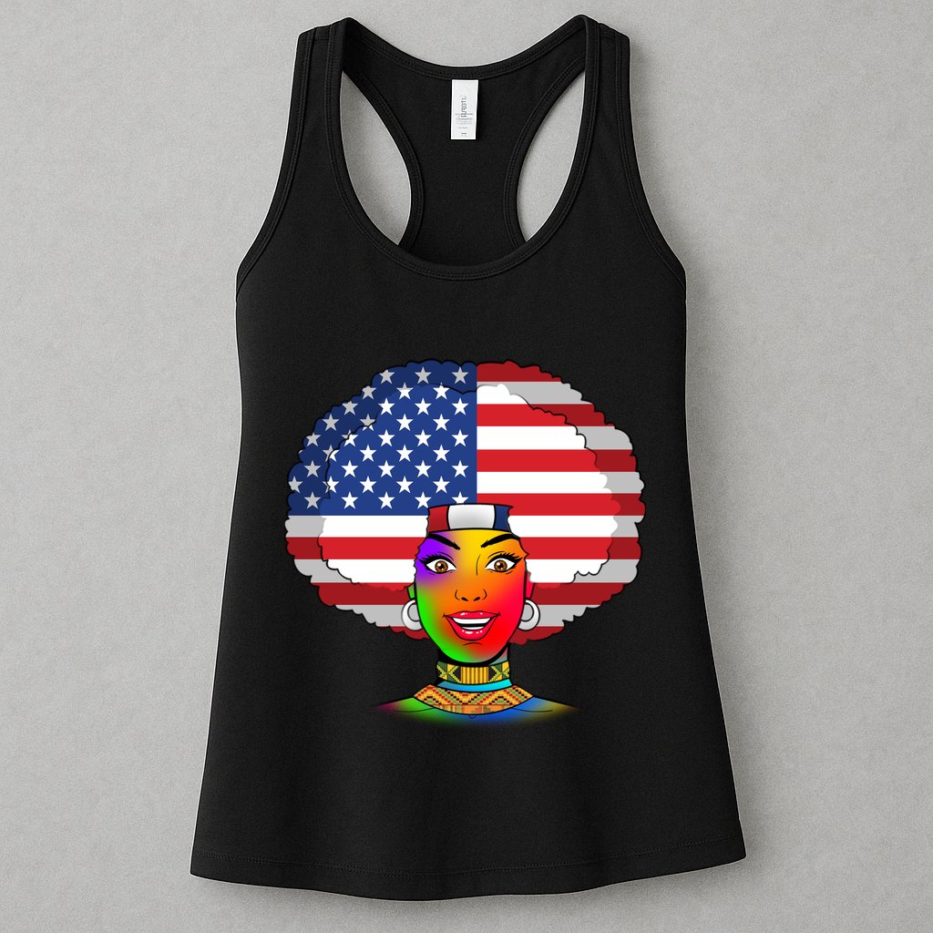 Kente African American Woman Womens Tank Top