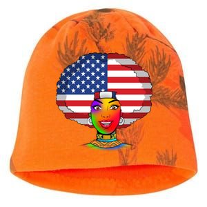 Kente African American Woman Kati - Camo Knit Beanie