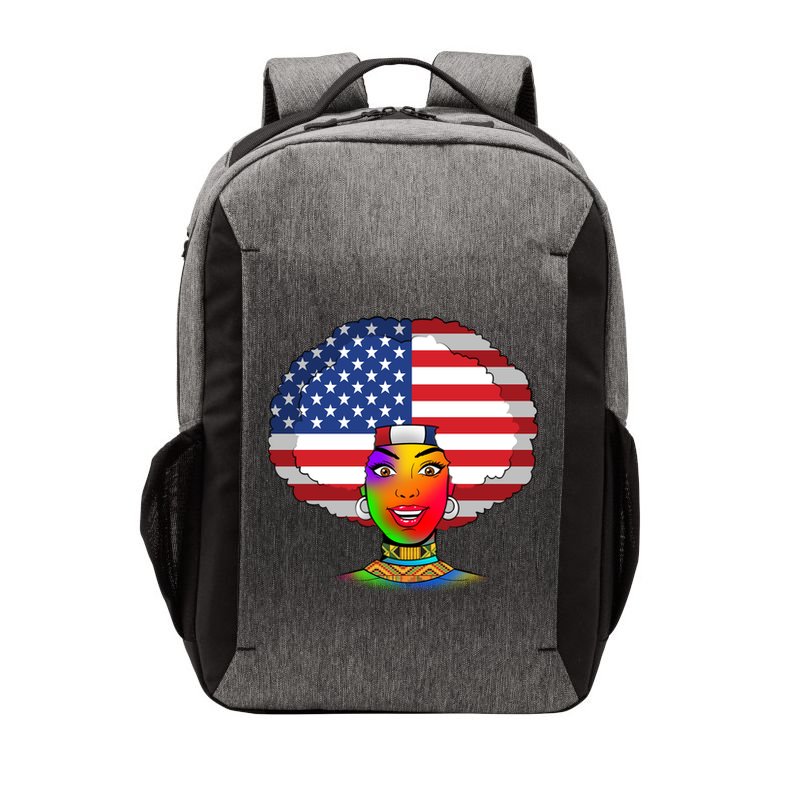 Kente African American Woman Vector Backpack