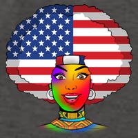 Kente African American Woman Vector Backpack