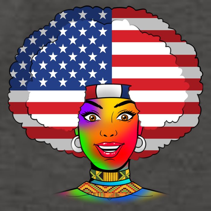 Kente African American Woman Vector Backpack