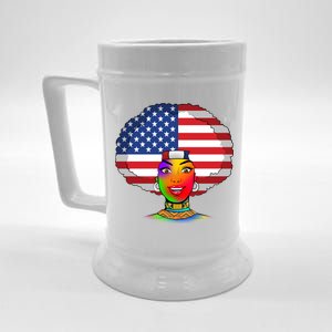 Kente African American Woman Beer Stein