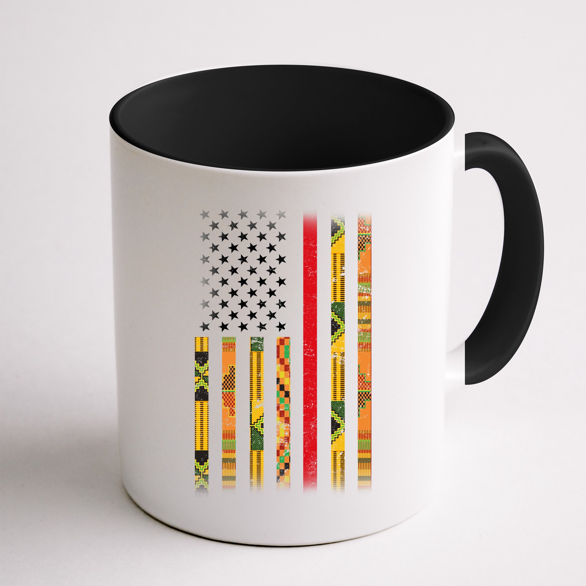 Kente US African American Flag Mug