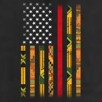 Kente US African American Flag 11oz C Handle Ceramic Mug