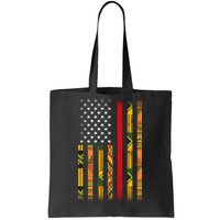 Kente US African American Flag Tote Bag