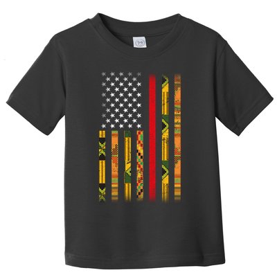 Kente US African American Flag Toddler T-Shirt
