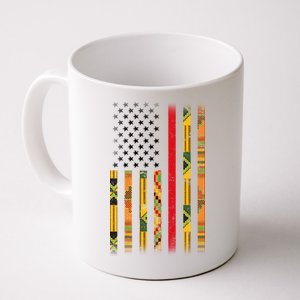 Kente US African American Flag Coffee Mug