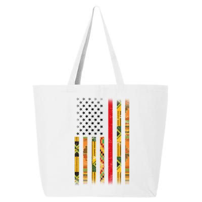 Kente US African American Flag 25L Jumbo Tote