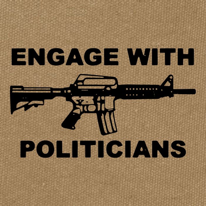 Krime Engage With Politicians Cotton Canvas Backpack