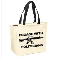 Krime Engage With Politicians Zip Tote Bag