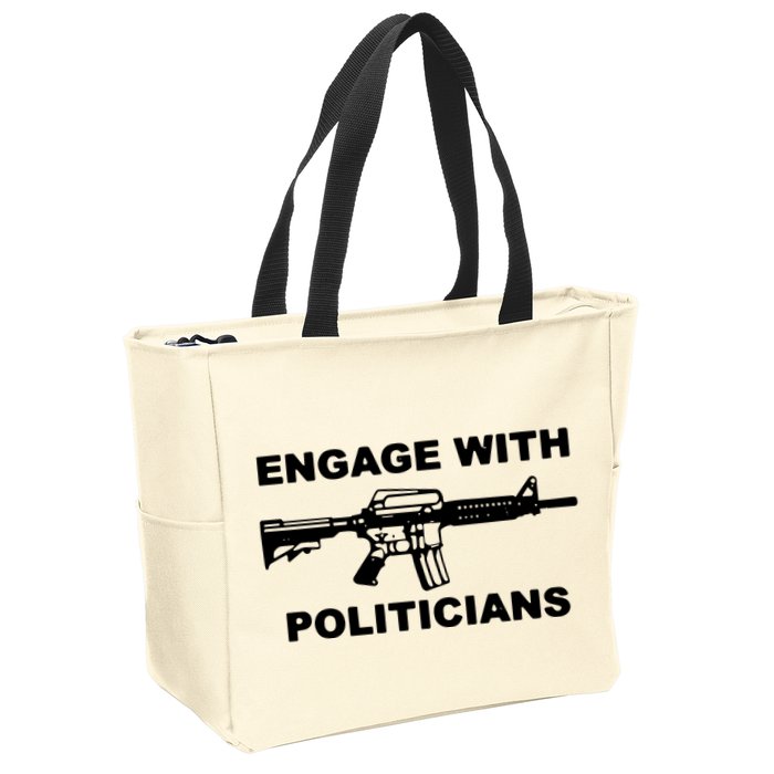 Krime Engage With Politicians Zip Tote Bag