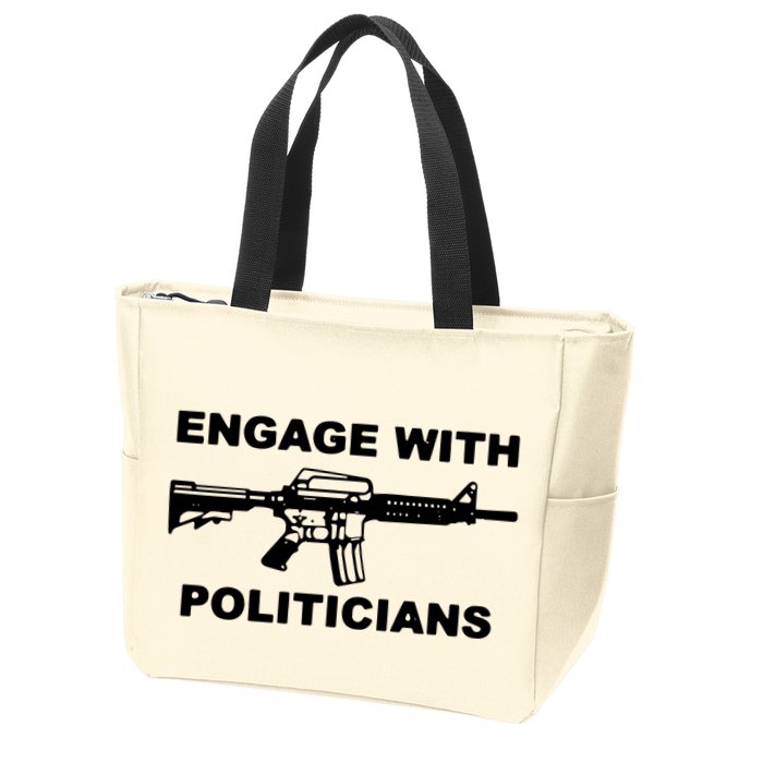 Krime Engage With Politicians Zip Tote Bag