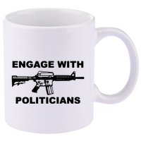 Krime Engage With Politicians 11oz C Handle Ceramic Mug