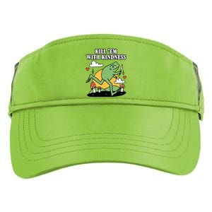 Kill Em With Kindness Retro Funny Frog Adult Drive Performance Visor