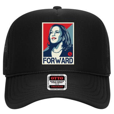 Kamalaharris Forward 2024 Kamalaharris Forward High Crown Mesh Back Trucker Hat