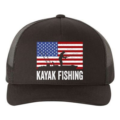 Kayaking Funny American Flag Angler Kayak Fishing Yupoong Adult 5-Panel Trucker Hat