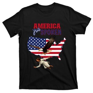 Kamala Funny America Has Spoken Usa Flag Map T-Shirt