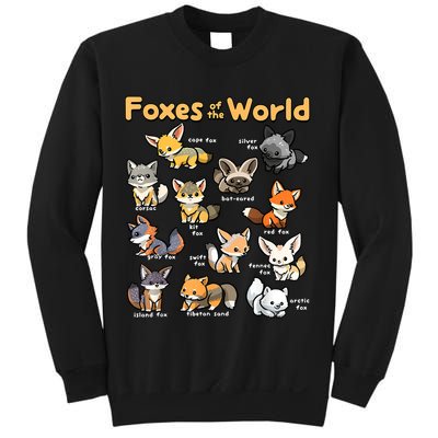 Kawaii Fox Animals Of The World Educational Animal Fox Lover Sweatshirt