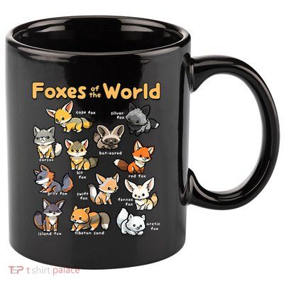 Kawaii Fox Animals Of The World Educational Animal Fox Lover 11oz C Handle Ceramic Mug