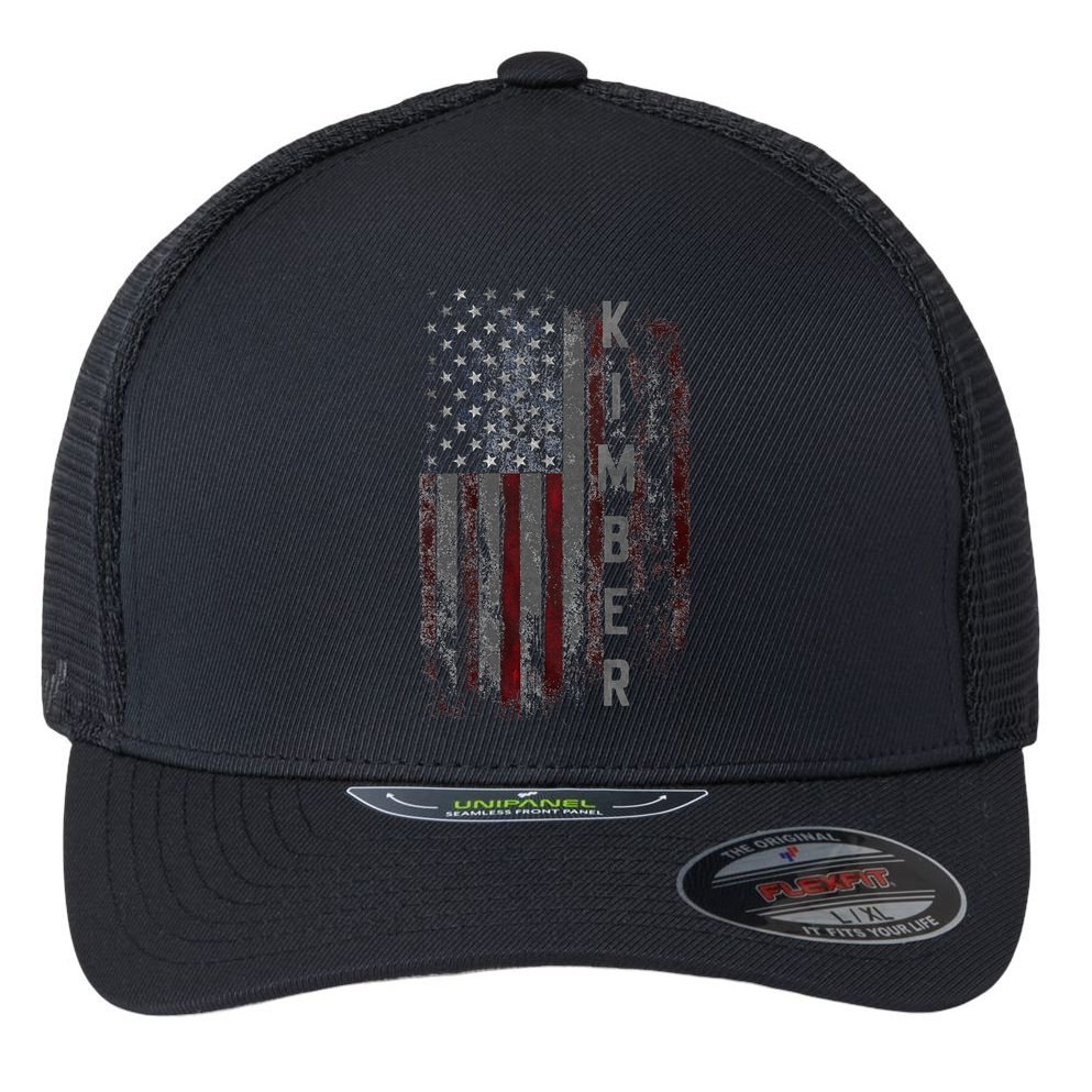 Kimber Family American Flag Flexfit Unipanel Trucker Cap
