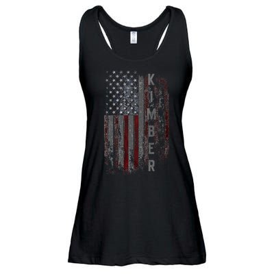Kimber Family American Flag Ladies Essential Flowy Tank
