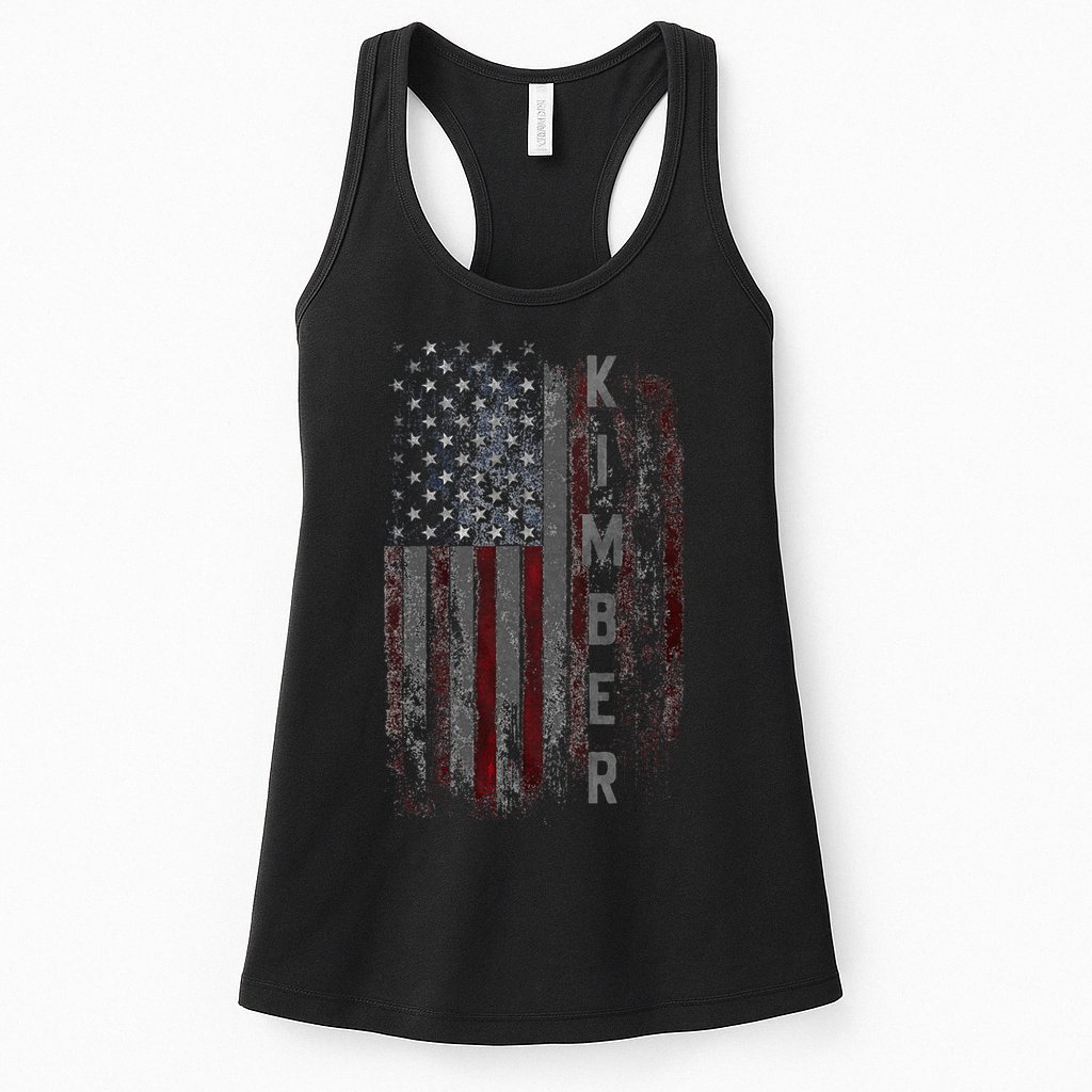 Kimber Family American Flag Womens Tank Top