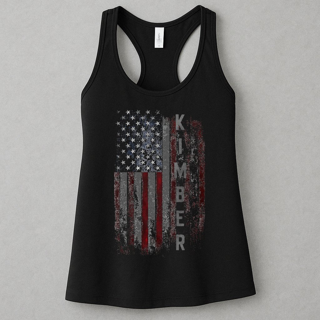 Kimber Family American Flag Womens Tank Top