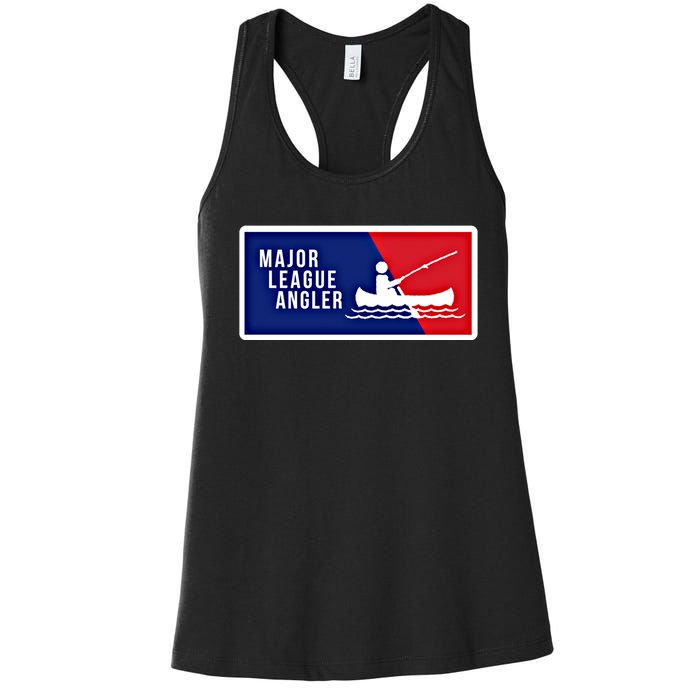 Kayak Fishing Angler Love To Fish Major League Gift For Dad Gift Women's Racerback Tank