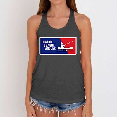 Kayak Fishing Angler Love To Fish Major League Gift For Dad Gift Women's Knotted Racerback Tank