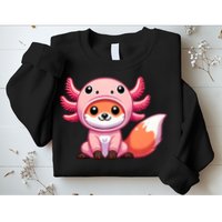 Kawaii Fox Axolotl Costume Sweatshirt
