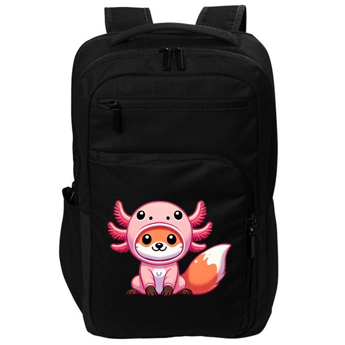 Kawaii Fox Axolotl Costume Impact Tech Backpack