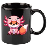 Kawaii Fox Axolotl Costume 11oz C Handle Ceramic Mug