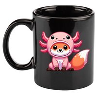 Kawaii Fox Axolotl Costume 11oz C Handle Ceramic Mug